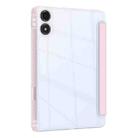 For Xiaomi Redmi Pad 12.1 Clear Acrylic Deformation Leather Tablet Case(Pink) - 3