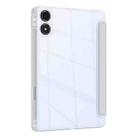For Xiaomi Redmi Pad 12.1 Clear Acrylic Deformation Leather Tablet Case(Grey) - 3