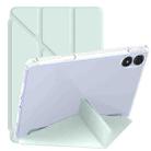 For Xiaomi Redmi Pad 12.1 Clear Acrylic Deformation Leather Tablet Case(Light Green) - 1