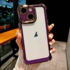 For iPhone 15 Dual-color Plating Space PC Hybrid TPU Phone Case(Purple) - 1