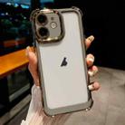 For iPhone 11 Dual-color Plating Space PC Hybrid TPU Phone Case(Grey) - 1