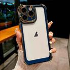 For iPhone 11 Pro Dual-color Plating Space PC Hybrid TPU Phone Case(Blue) - 1
