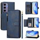 For Samsung Galaxy S24 5G Multi-Card Slots Zipper Wallet Leather Phone Case(Blue) - 1