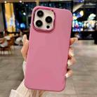 For iPhone 12 Pro Max Metal Liquid Silicone Skin Feel Phone Case(Rose Red) - 1