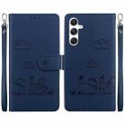 For Samsung Galaxy S24+ 5G Cute Cats RFID Leather Phone Case(Blue) - 1
