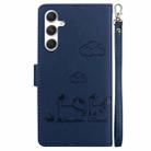 For Samsung Galaxy S24+ 5G Cute Cats RFID Leather Phone Case(Blue) - 3