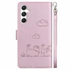 For Samsung Galaxy S24 FE 5G Cute Cats RFID Leather Phone Case(Rose Gold) - 3