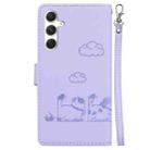 For Samsung Galaxy S24 FE 5G Cute Cats RFID Leather Phone Case(Purple) - 3