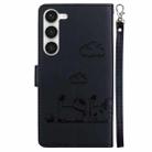 For Samsung Galaxy S23 5G Cute Cats RFID Leather Phone Case(Black) - 3