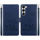 For Samsung Galaxy S23+ 5G Cute Cats RFID Leather Phone Case(Blue) - 1