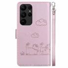 For Samsung Galaxy S23 Ultra 5G Cute Cats RFID Leather Phone Case(Rose Gold) - 3