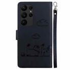 For Samsung Galaxy S23 Ultra 5G Cute Cats RFID Leather Phone Case(Black) - 3