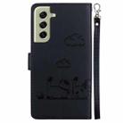 For Samsung Galaxy S21+ 5G Cute Cats RFID Leather Phone Case(Black) - 3