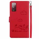 For Samsung Galaxy S20 FE Cute Cats RFID Leather Phone Case(Red) - 3