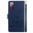 For Samsung Galaxy S20 FE Cute Cats RFID Leather Phone Case(Blue) - 3