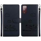 For Samsung Galaxy S20 FE Cute Cats RFID Leather Phone Case(Black) - 1