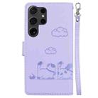 For Samsung Galaxy S25 Ultra 5G Cute Cats RFID Leather Phone Case(Purple) - 3