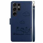 For Samsung Galaxy S25 Ultra 5G Cute Cats RFID Leather Phone Case(Blue) - 3
