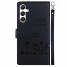 For Samsung Galaxy S25 5G Cute Cats RFID Leather Phone Case(Black) - 3