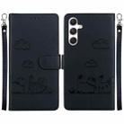 For Samsung Galaxy S25+ 5G Cute Cats RFID Leather Phone Case(Black) - 1