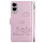 For Samsung Galaxy S25 Edge 5G Cute Cats RFID Leather Phone Case(Rose Gold) - 3