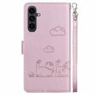 For Samsung Galaxy S25 FE 5G Cute Cats RFID Leather Phone Case(Rose Gold) - 3