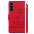 For Samsung Galaxy S25 FE 5G Cute Cats RFID Leather Phone Case(Red) - 3