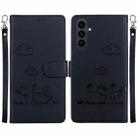 For Samsung Galaxy S25 FE 5G Cute Cats RFID Leather Phone Case(Black) - 1