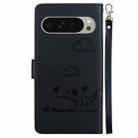 For Google Pixel 9 / 9 Pro Cute Cats RFID Leather Phone Case(Black) - 3