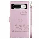 For Google Pixel 8 Pro Cute Cats RFID Leather Phone Case(Rose Gold) - 3