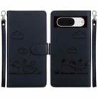 For Google Pixel 8 Pro Cute Cats RFID Leather Phone Case(Black) - 1
