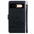 For Google Pixel 8a Cute Cats RFID Leather Phone Case(Black) - 3