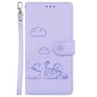 For Google Pixel 7 Cute Cats RFID Leather Phone Case(Purple) - 2