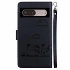 For Google Pixel 7 Pro Cute Cats RFID Leather Phone Case(Black) - 3