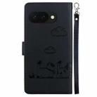 For Google Pixel 9a Cute Cats RFID Leather Phone Case(Black) - 3