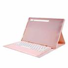 For Samsung Galaxy Tab S10 Ultra A910B Pen Slot Detachable Bluetooth Keyboard Leather Tablet Case(Pink) - 3