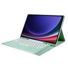 For Samsung Galaxy Tab S10 Ultra A910B Pen Slot Detachable Bluetooth Keyboard Leather Tablet Case(Mint Green) - 2