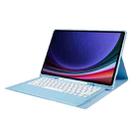 For Samsung Galaxy Tab S10 Ultra A910B Pen Slot Detachable Bluetooth Keyboard Leather Tablet Case(Sky Blue) - 2