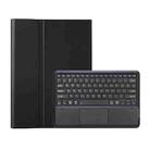 For Samsung Galaxy Tab S10 Ultra A910B-A Touch Pad Detachable Bluetooth Keyboard Leather Tablet Case(Black) - 1