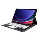 For Samsung Galaxy Tab S10 Ultra A910B-A Touch Pad Detachable Bluetooth Keyboard Leather Tablet Case(Black+White) - 2