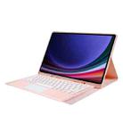For Samsung Galaxy Tab S10 Ultra A910B-A Touch Pad Detachable Bluetooth Keyboard Leather Tablet Case(Pink) - 2