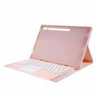 For Samsung Galaxy Tab S10 Ultra A910B-A Touch Pad Detachable Bluetooth Keyboard Leather Tablet Case(Pink) - 3