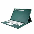 For Samsung Galaxy Tab S10 Ultra A910B-A Touch Pad Detachable Bluetooth Keyboard Leather Tablet Case(Dark Green) - 3