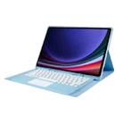 For Samsung Galaxy Tab S10 Ultra A910B-A Touch Pad Detachable Bluetooth Keyboard Leather Tablet Case(Sky Blue) - 2
