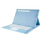 For Samsung Galaxy Tab S10 Ultra A910B-A Touch Pad Detachable Bluetooth Keyboard Leather Tablet Case(Sky Blue) - 3