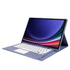 For Samsung Galaxy Tab S10 Ultra A910B-A Touch Pad Detachable Bluetooth Keyboard Leather Tablet Case(Purple) - 2
