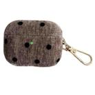 For AirPods Pro 2 Velvet Cloth + PC Headset Shockproof Case(Brown) - 1