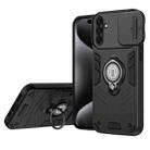 For Samsung Galaxy A36 Camshield Ring Holder Phone Case(Black) - 1