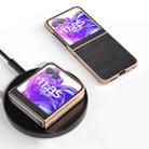 For Motorola Razr 50 / Razr 60 Nano Electroplating Dual Color Cowhide Texture Protective Phone Case(Black) - 2