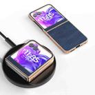 For Motorola Razr 50 / Razr 60 Nano Electroplating Dual Color Cowhide Texture Protective Phone Case(Blue) - 2